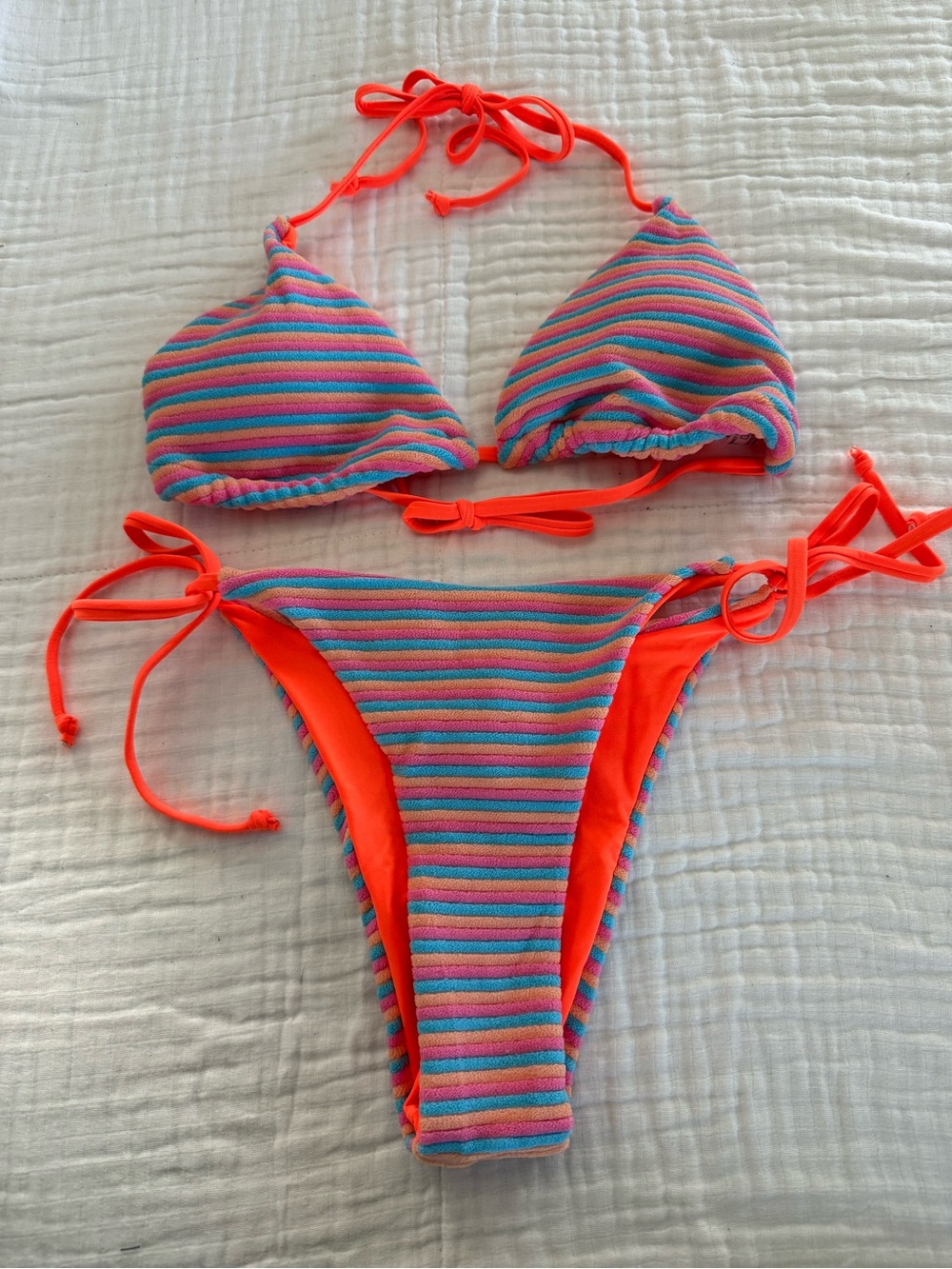 NWOT MICA Graci Terry Toweling Bikini Set Size Medium